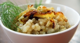 Fennel, Asparagus and Mushroom Risoto
