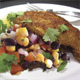 Caribbean Jerk Catfish with Black Bean Salad