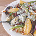 Quinoa Coconut Chicken Salad with Avocado and Oranges