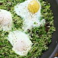 Brussels Sprout Hash and Eggs