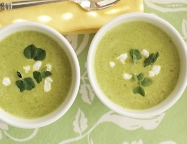 Spring Asparagus and Green Pea Soup