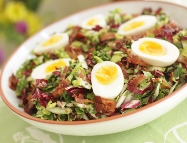 Bitter Greens Salad with Bacon & Eggs