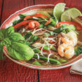 Cilantro Lime Noodles with Shrimp & Snow Peas