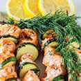 Lemon and Dill Salmon Kebabs