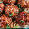 Sriracha Glazed Turkey Meatballs