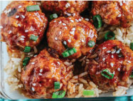 Sriracha Glazed Turkey Meatballs