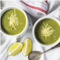 Zucchini Parmesan Basil Soup